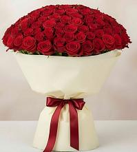 Букет 101 Красная роза Милано в Семибратово