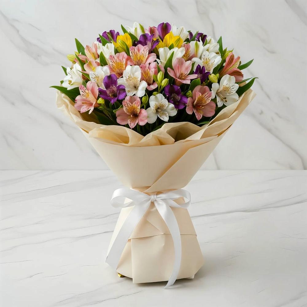 Букет цветов из: Альстромерии в Семибратово