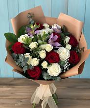 Букет цветов из:  Розы и Альстромерии в Семибратово
