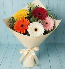 Букет цветов из:  Герберы в Семибратово