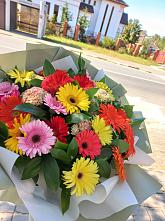 Букет цветов из:  Герберы #REPLACE_PRED# Семибратово