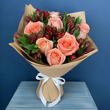 Букет цветов из:  Розы и Альстромерии в Семибратово