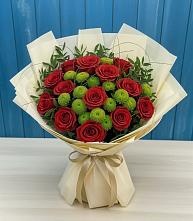 Букет цветов из:  Розы и Хризантемы #REPLACE_PRED# Семибратово