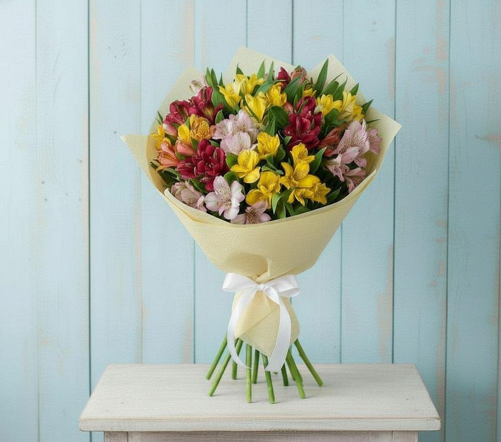 Букет цветов из: Альстромерии в Семибратово