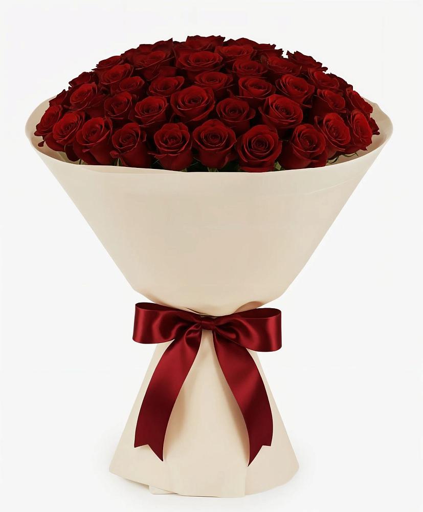 Букет 101 Бордовая роза Блэк Бакарра в Семибратово