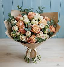 Букет цветов из:  Альстромерии и Розы в Семибратово